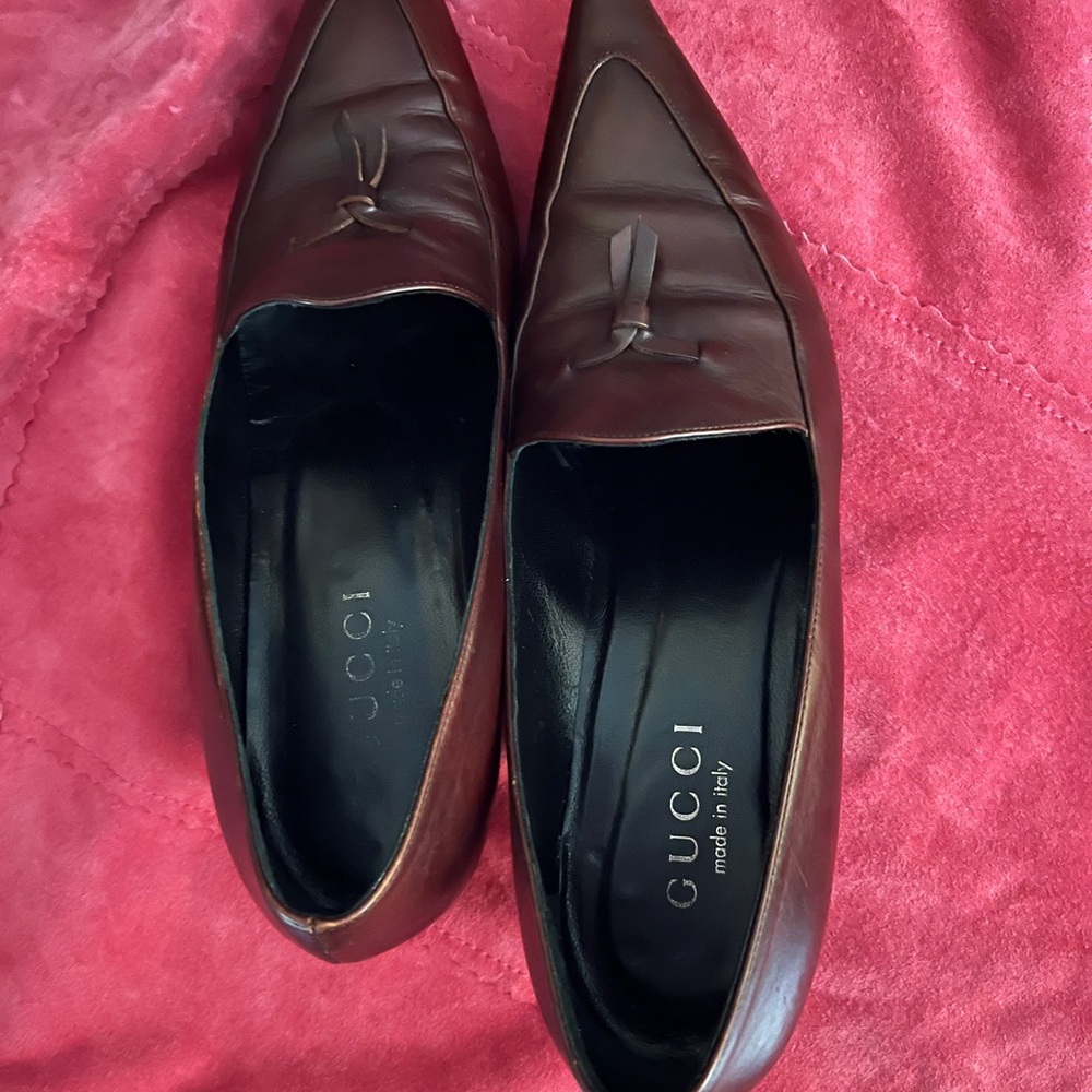 Gucci Rich Brown Leather heels